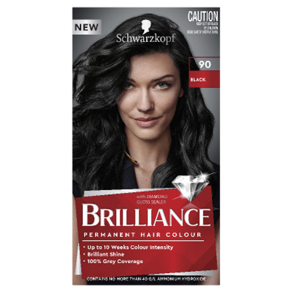 Schwarzkopf Brilliance 90 Black Hair Colour 143ml