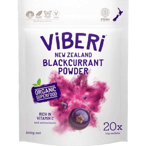 Viberi New Zealand Blackcurrant Powder 200g