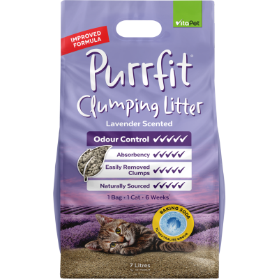 VitaPet Purrfit Lavender Scented Clumping Litter 7l