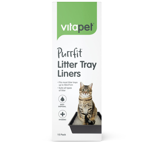 VitaPet Purrfit Litter Tray Liners 15pk