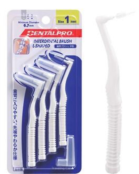 DentalPro Interdental Brush L-Shaped Size 1