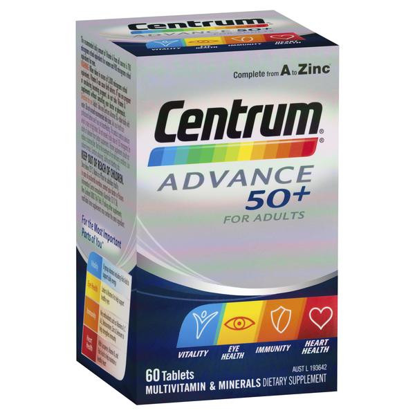 Centrum Advance 50+ For Adults Tablets 60 Pack