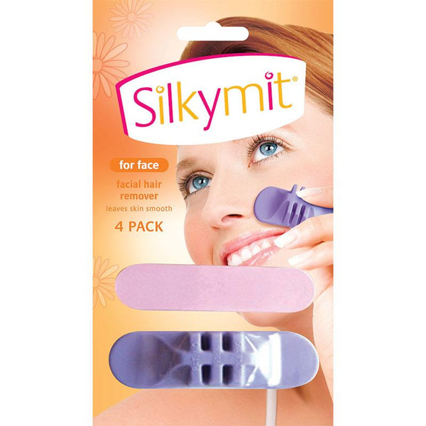 Silkymit Hair Removal Glove And Exfoliator For Face 4 Pack