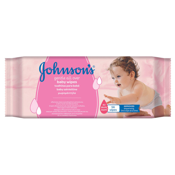 Johnsons Baby Wipes Gentle Cleansing 56Pk