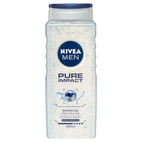 Nivea For Men Pure Impact Shower Gel 500Ml