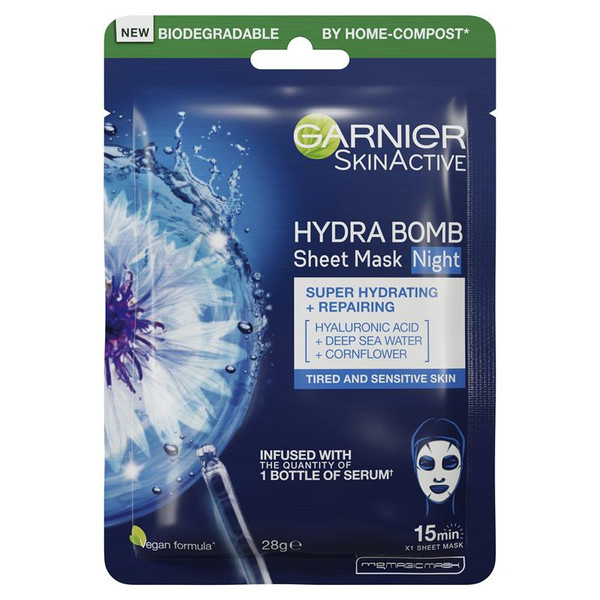 Garnier Hydrabomb Tissue Night Mask
