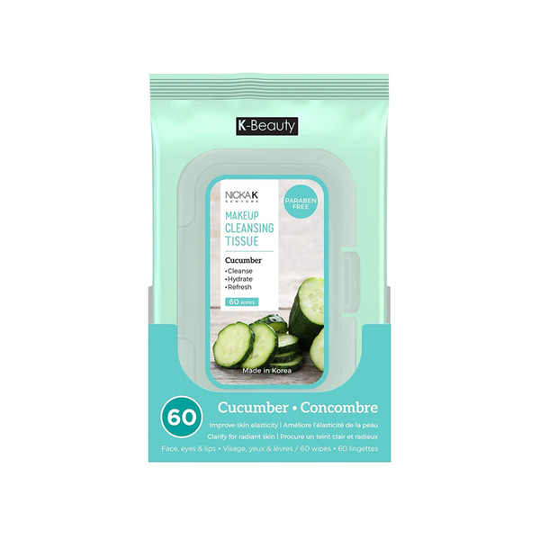Nicka K Make Up Cleansing Tissue Cucumber 60Pk
