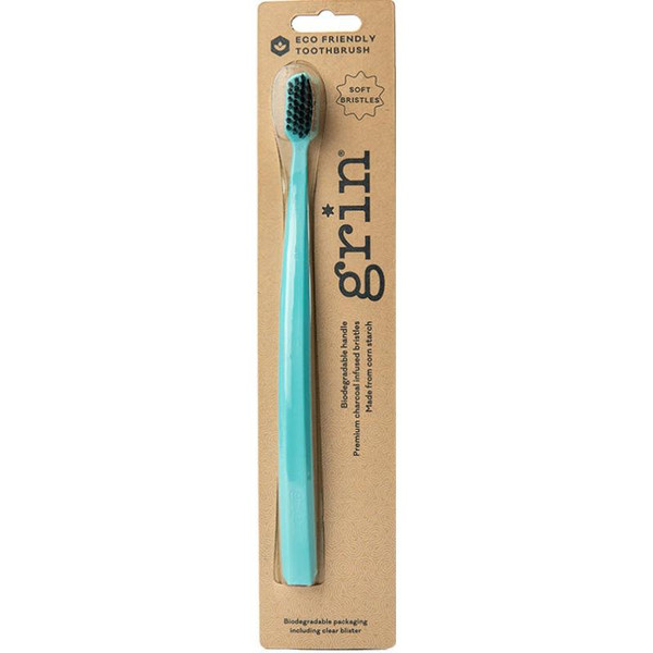 Grin Biodegradable Soft Toothbrush Mint 1 Pack