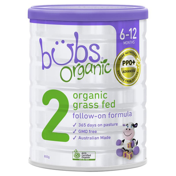Bubs Organic Grassfed Follow-On Milk Formula 800G