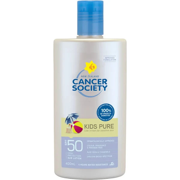 Nz Cancer Society Kids Pure Sunscreen Lotion Spf50+ 400Ml
