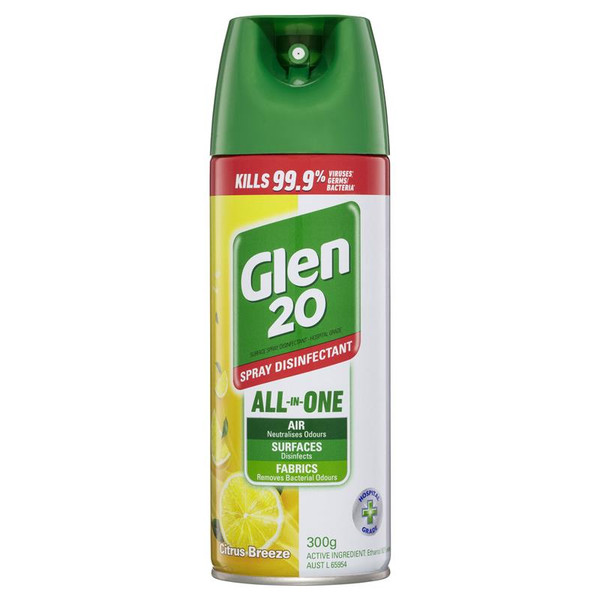 Glen 20 Spray Disinifectant Citrus Breeze 300G