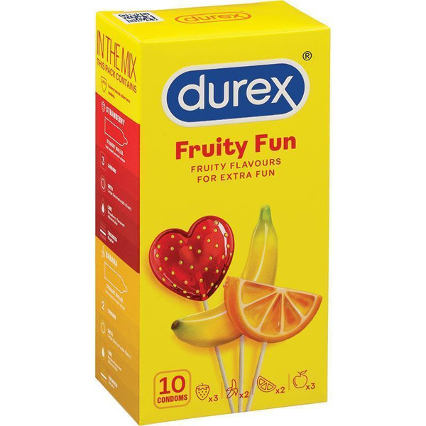 Durex Fruity Fun Condoms 10 Pack