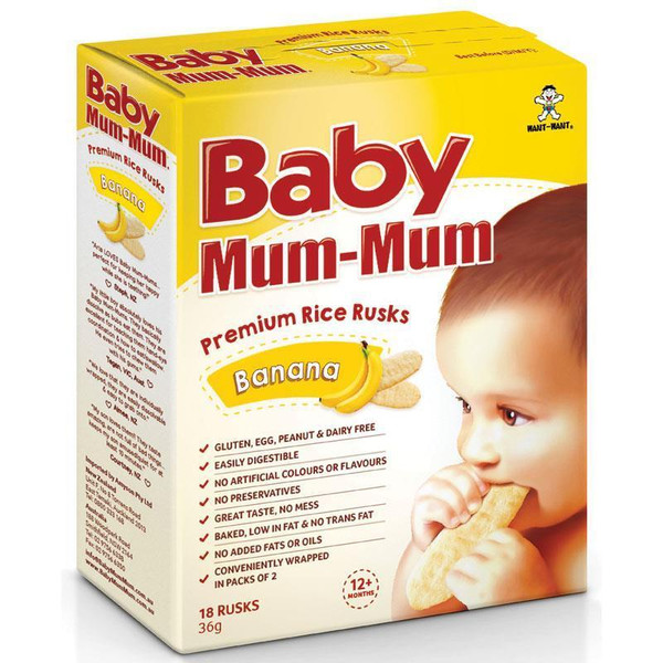 Baby Mum-Mum Rice Rusks Banana Flavour 36G