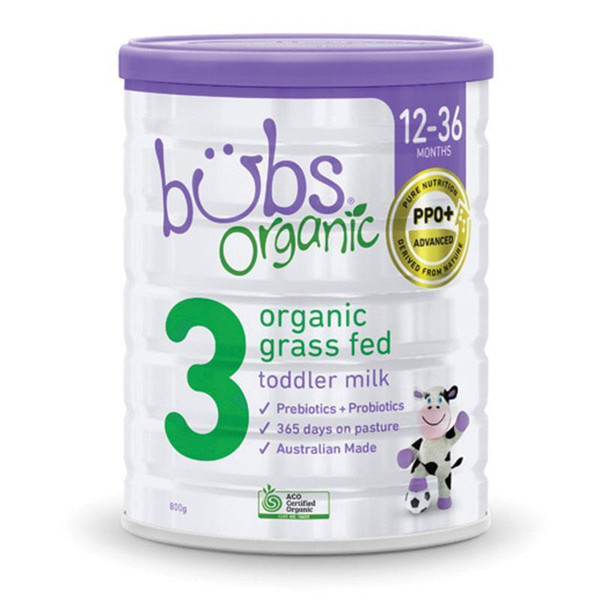 Bubs Organic Grass Fed Toddler Milk 800G