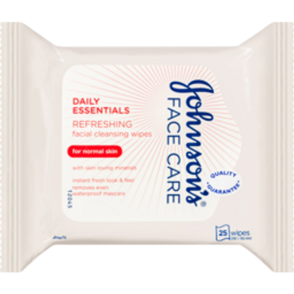 Johnsons Facial Wipes for Normal Skin 25 Pack
