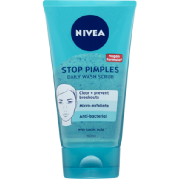 niveanivea daily facial wash scrub clean deeper150mL