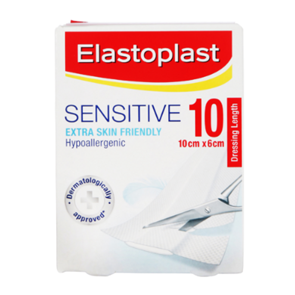 Elastoplast Sensitive Hypoallergenic Dressing Strips 6cmx10cm