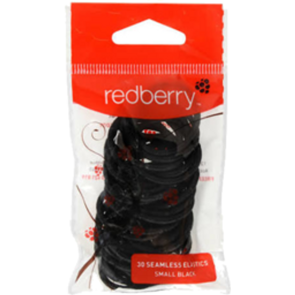 RB SMLS ELASTIC SML BLK 30 PK