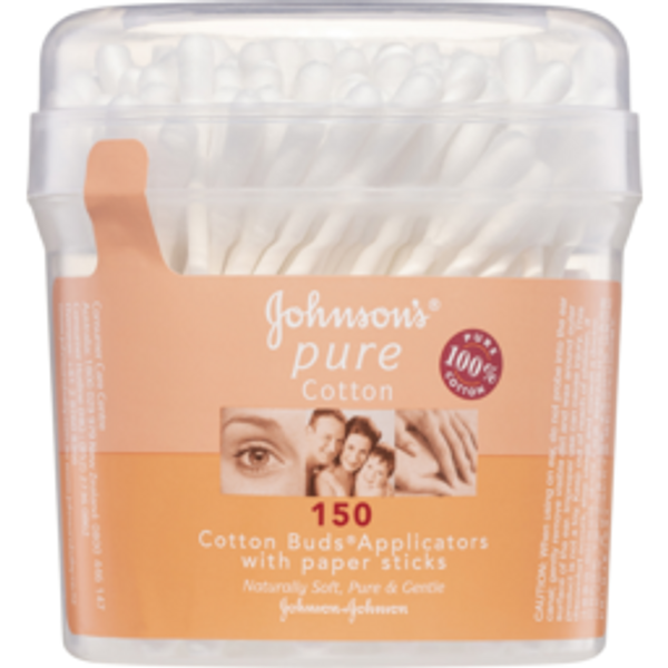 johnsonsjohnsons cotton buds white150pack