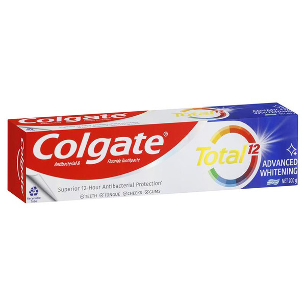 colgate totalcolgate total antibacterial toothpaste advanced whitening200g