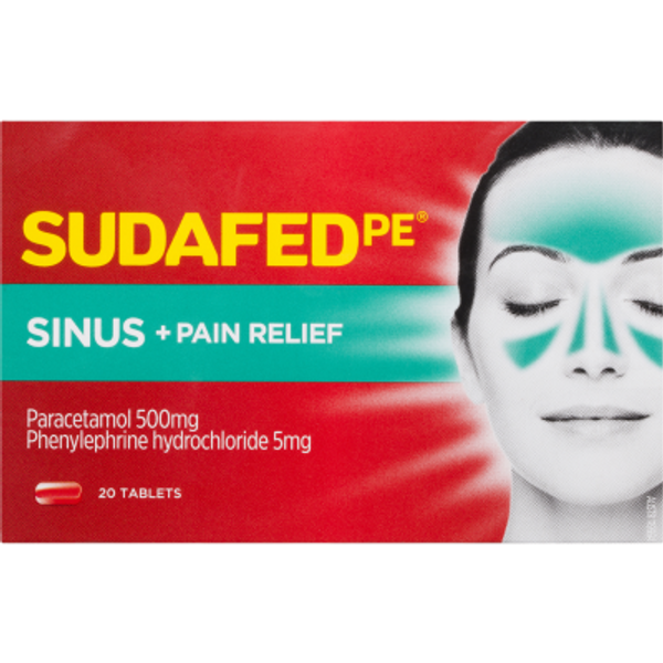 Sudafed PE Sinus + Pain Relief Tablets