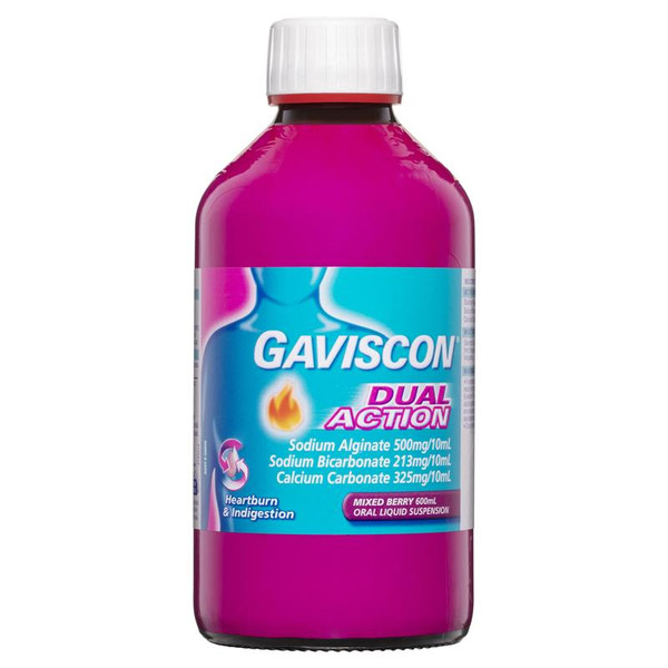 Gaviscon Dual Action Mixed Berry Heartburn & Indigestion Relief Liquid 600ml