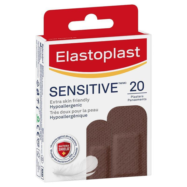 elastoplast sensitive skin tone plasters 20 dark