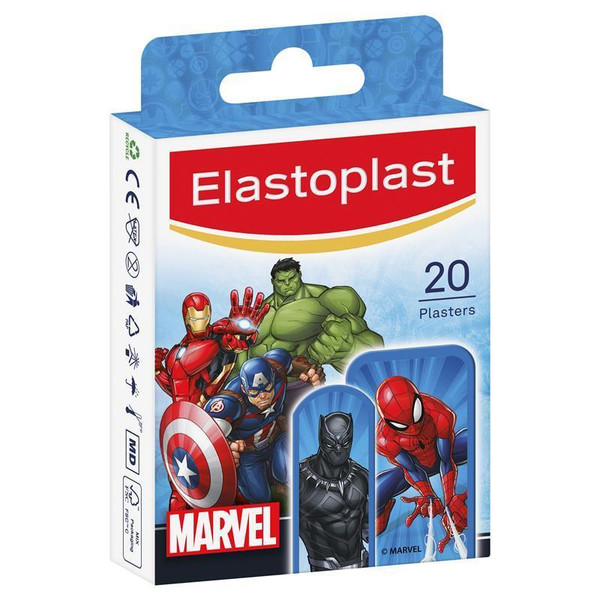 elastoplast disney character strips marvel 20 pack