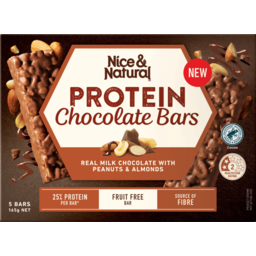 nice & natural proteinnice & natural protein chocolate bar peanuts & almonds 165g5pack