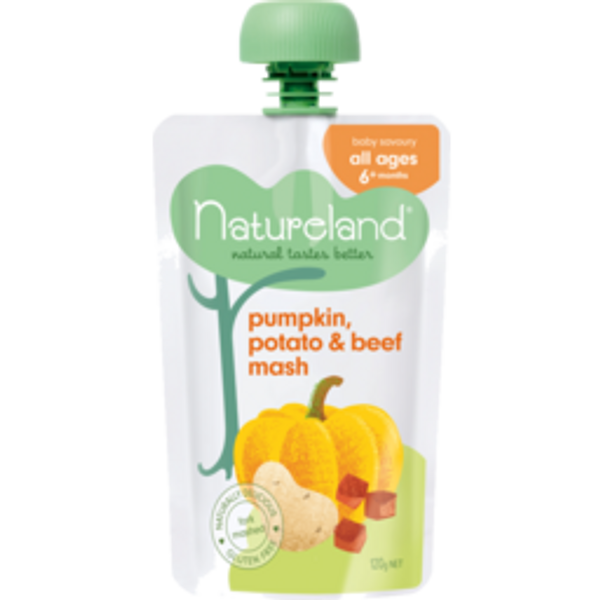 naturelandnatureland baby food pumpkin, potato & beef120g