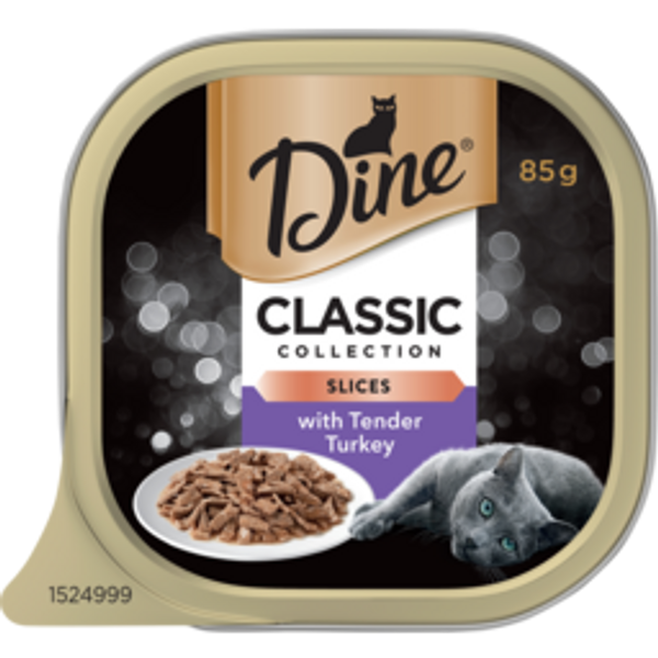 dine classic collectiondine classic collection wet cat food slices in gravy with turkey85g