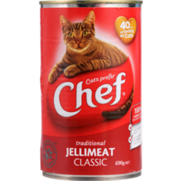 chef classicchef classic cat food traditional jellimeat690g