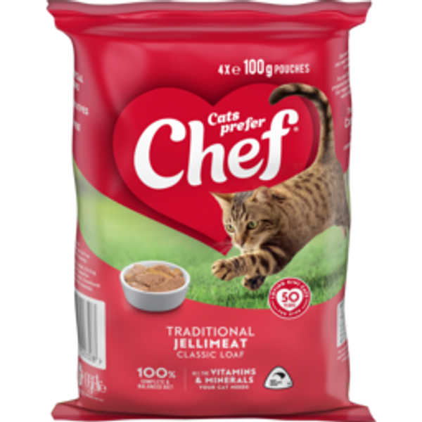 chef singleschef singles cat food traditional jellimeat 100g4pack