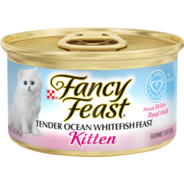 fancy feast kittenfancy feast kitten wet cat food ocean white fish & tuna85g