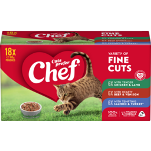 chefchef cat food fine cuts selection18pack