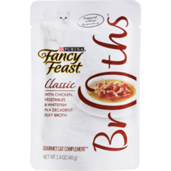 Purina Fancy Feast Classic Broths With Chicken Vegetables & Whitefish 40g