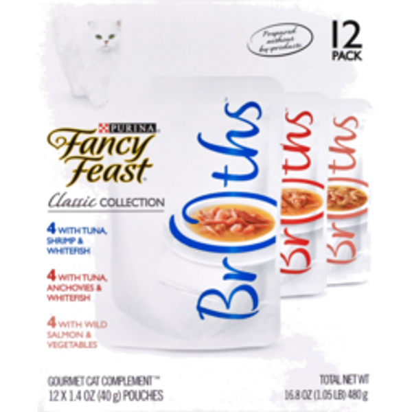 PURINA FANCY FEAST BROTHS PET FOOD CLASSIC COLLECTION 12PK 40g