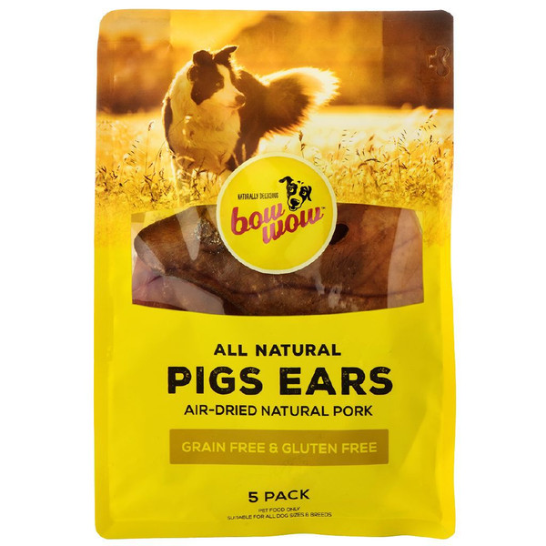 bow wowbow wow dog treats pigs ears5pack