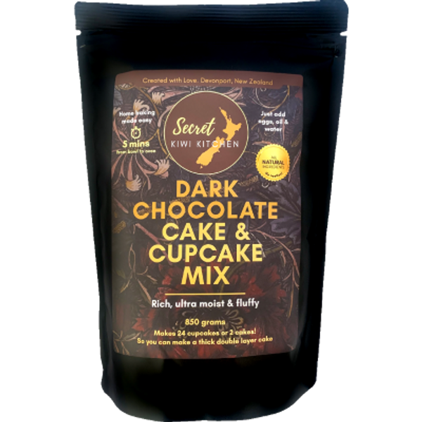 Secret Kiwi Kitchen Dark Chocolate Cake & Cupcake Mix 850g