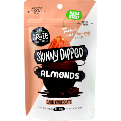 Graze Skinny Dipped Dark Chocolate Almonds 130g