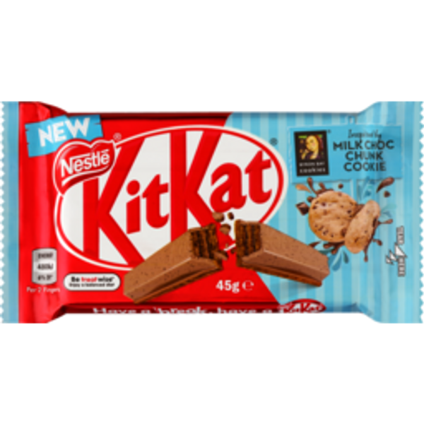 nestle kit katnestle kit kat chocolate bar milk choc chunk cookie45g