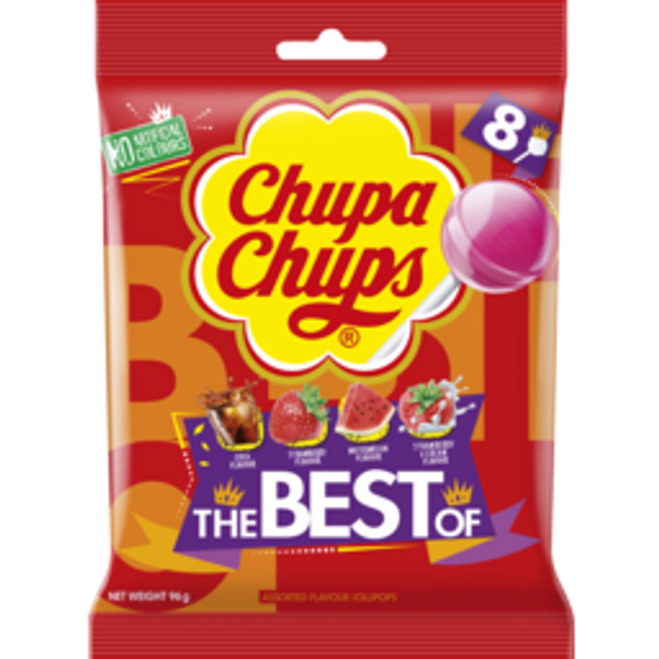 chupa chupschupa chups lollipops best of bag 96g8pack