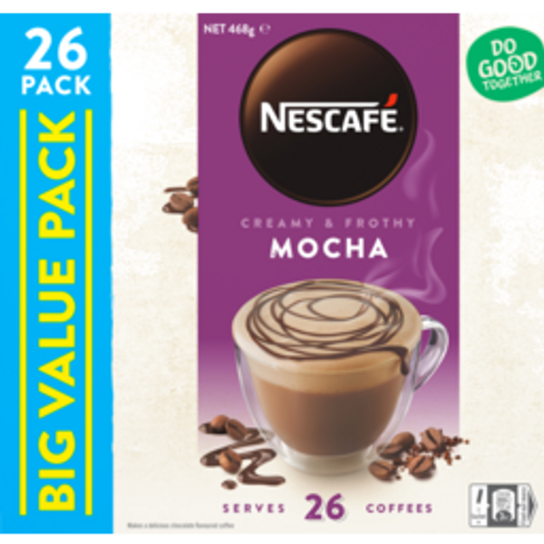 nescafenescafe coffee mix mocha 468g26 sachets