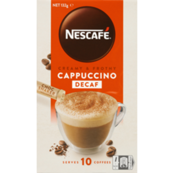 nescafenescafe coffee mix cappuccino decaf10 sachets