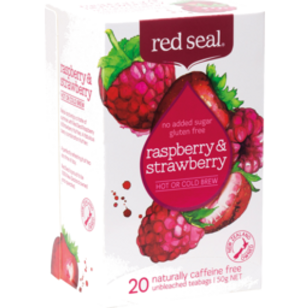 red sealred seal fruit tea raspberry & strawberry20pack