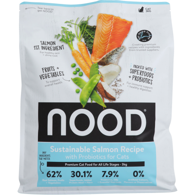 Nood Sustainable Salmon Recipe With Probiotics Premium Dry Cat Food