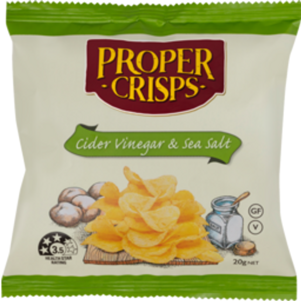 proper crispsproper crisps potato chips cider vinegar20g