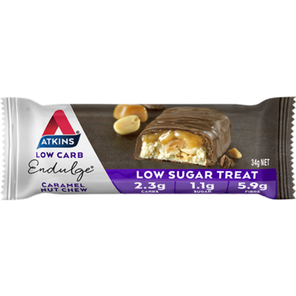 Atkins Endulge Caramel Nut Chew Low Carb Bar 34g