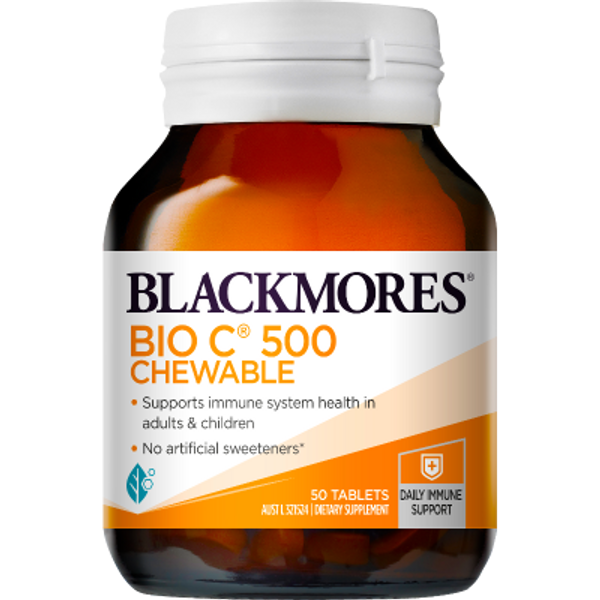 Blackmores Bio C 500mg Chewable Tablets 50pk