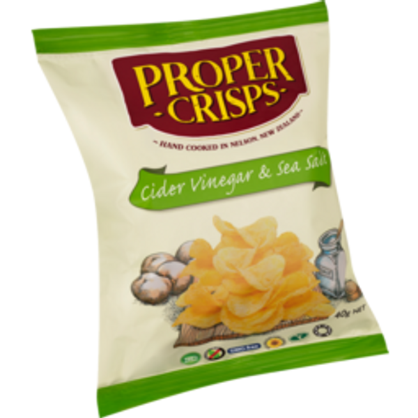 Proper Crisps Cider Vinegar & Sea Salt 40g